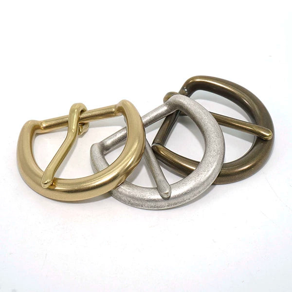 Solid Brass Silver Plated Vintage Pin Buckle for 30mm Strap