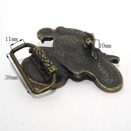 Solid Brass Antique Bronze Vintage Belt Buckle