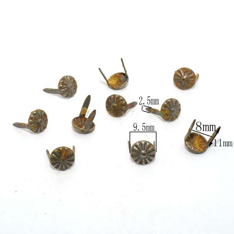 Solid Copper Silver Plated Vintage Rivet