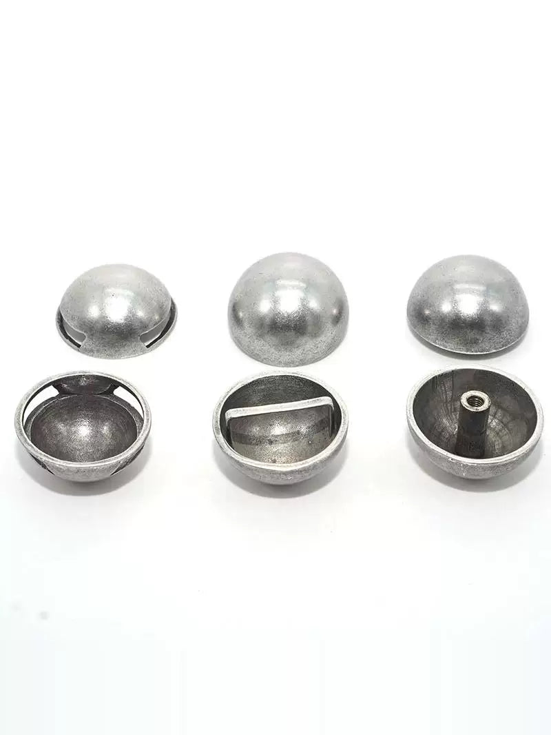 Solid Brass Antique Silver Plated Rivet 25mm
