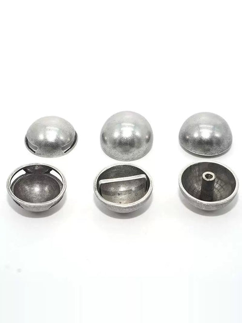Solid Brass Antique Silver Plated Rivet 25mm