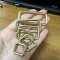 Solid Brass Seamless Rectangle Ring