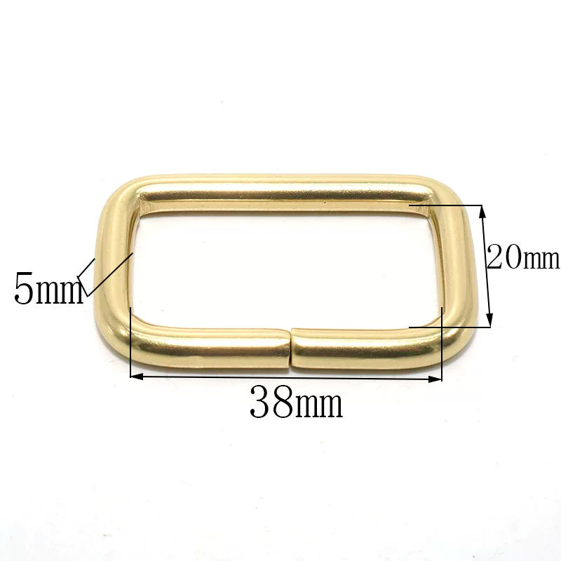 Solid Brass Open Rectangle Ring