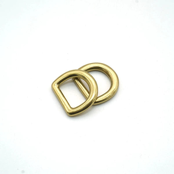 Solid Brass Seamless D-Ring 10 Pcs