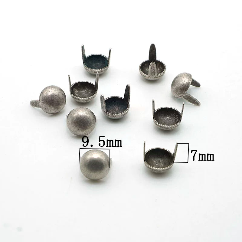 Solid Copper Antique Silver Plated Vintage Rivet