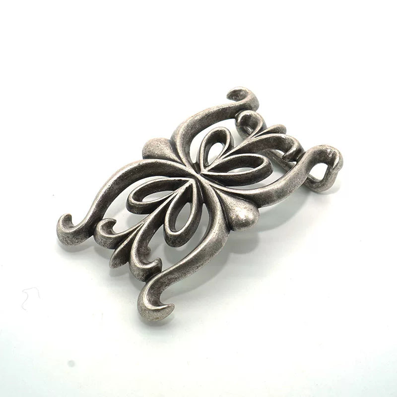 Solid Copper Silver Plated Vintage Unisex Belt Buckle for 38mm Strap