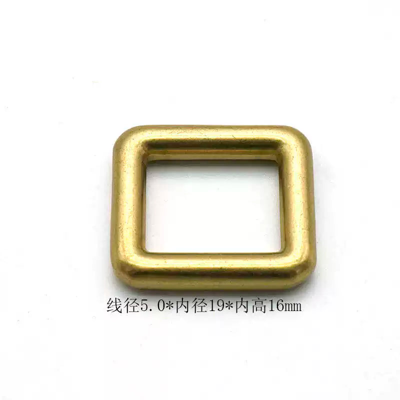 Solid Brass Rectangle Ring