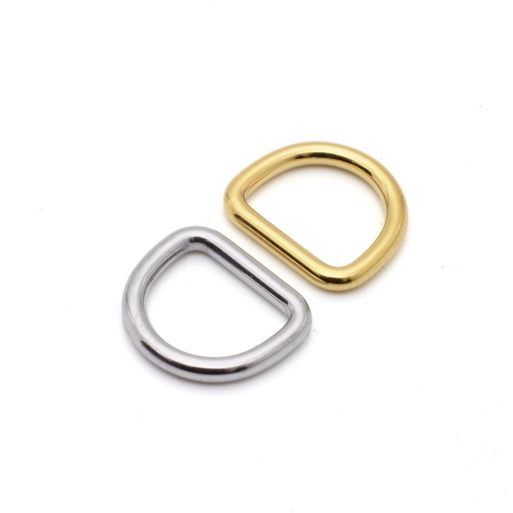Stainless steel D-ring hardware for small straps