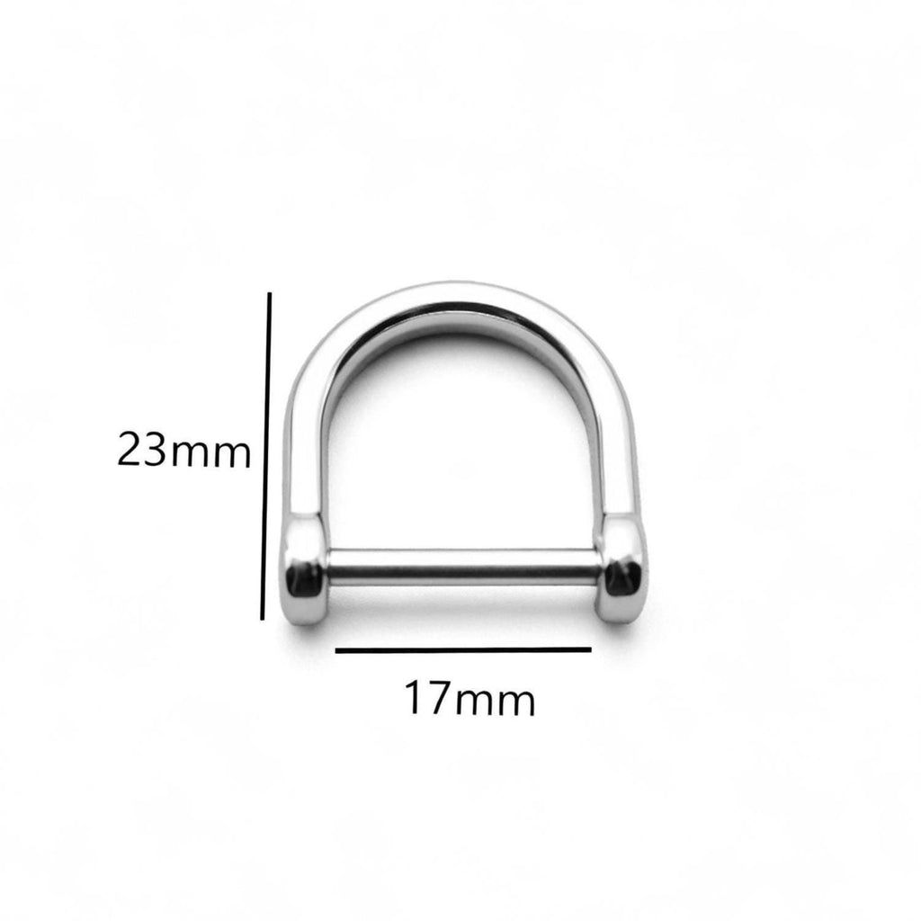 Stainless steel screw shackle hardware for bag straps