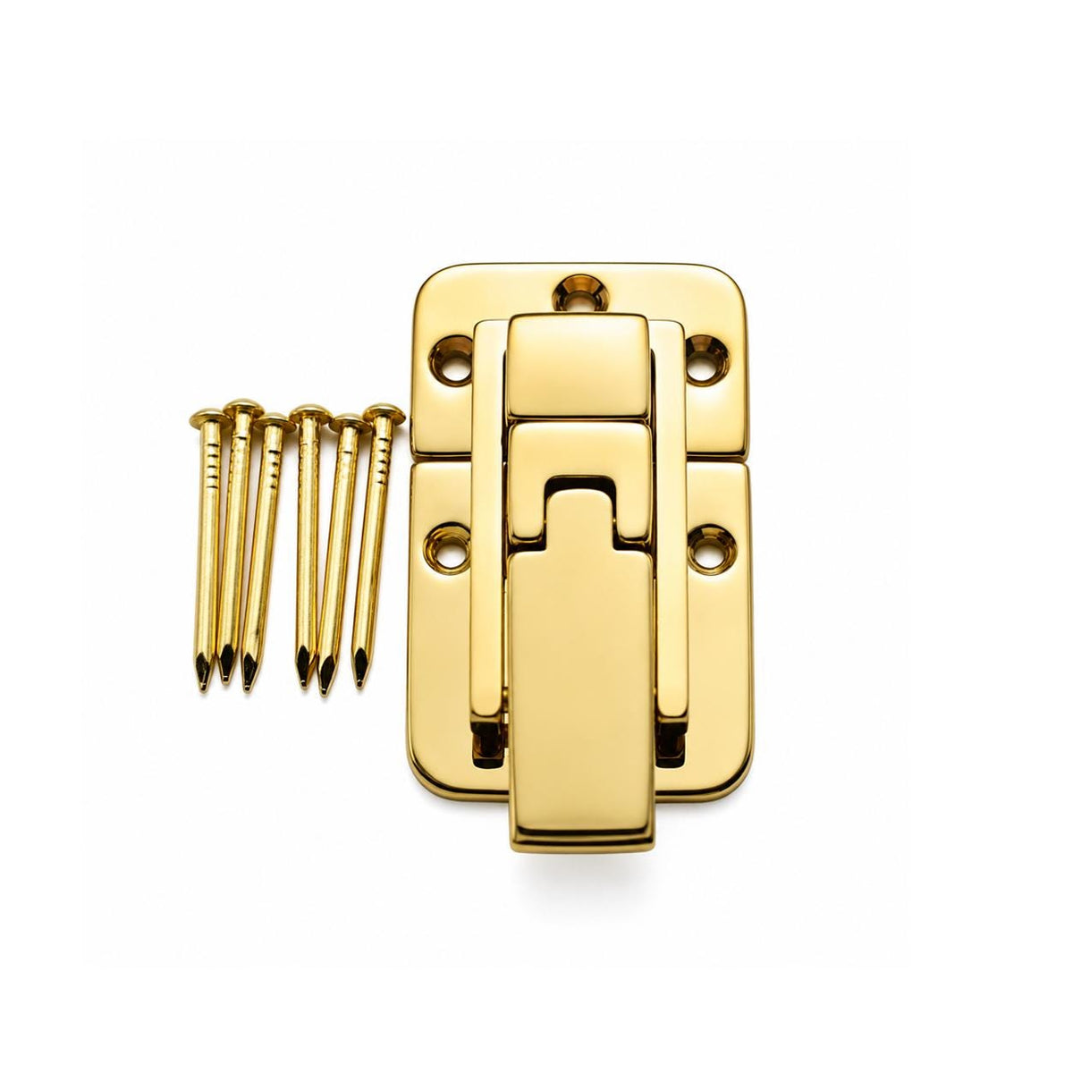 Small hasp clasp for trunks and jewelry cases