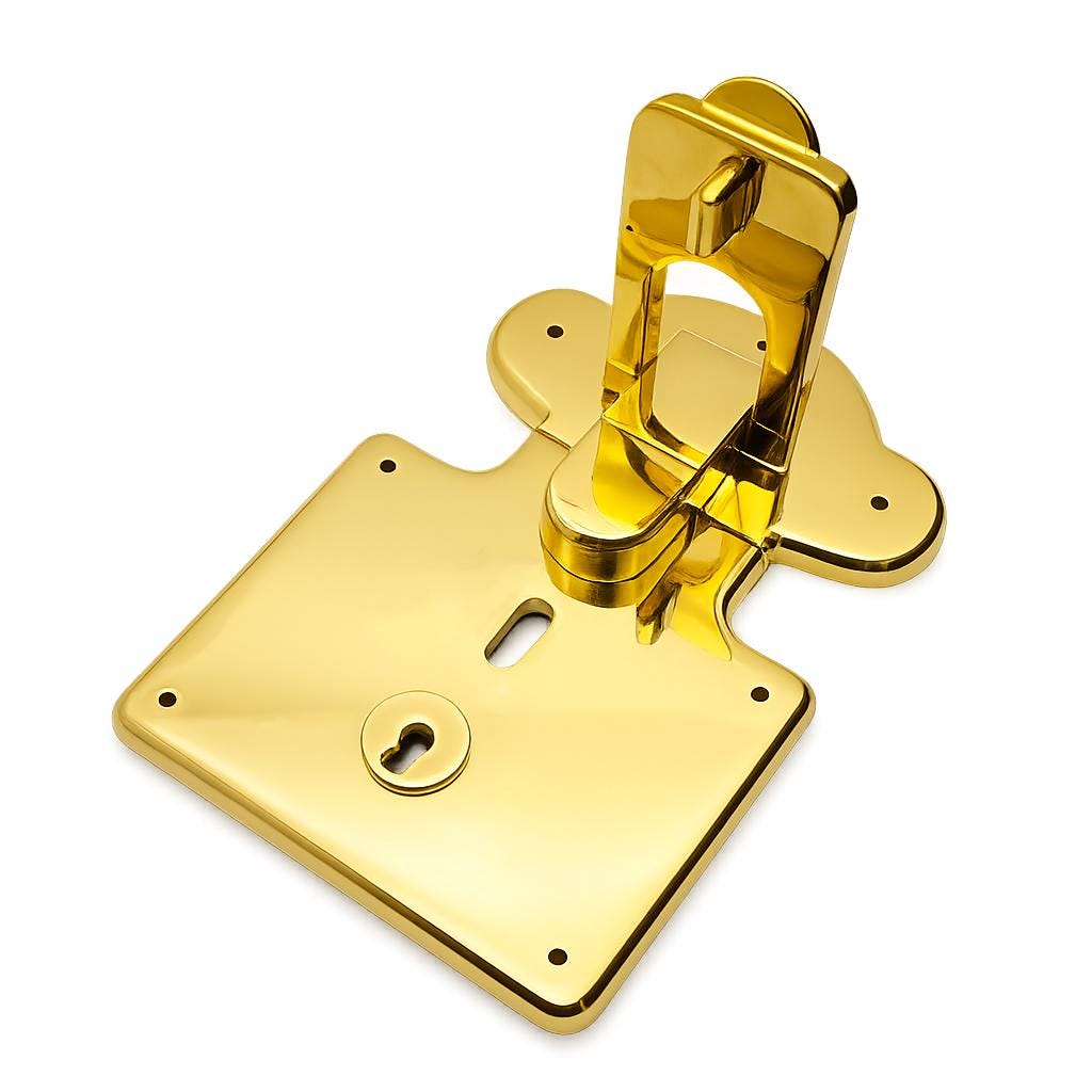 Metal T-lock clasps for wooden trunks and cases