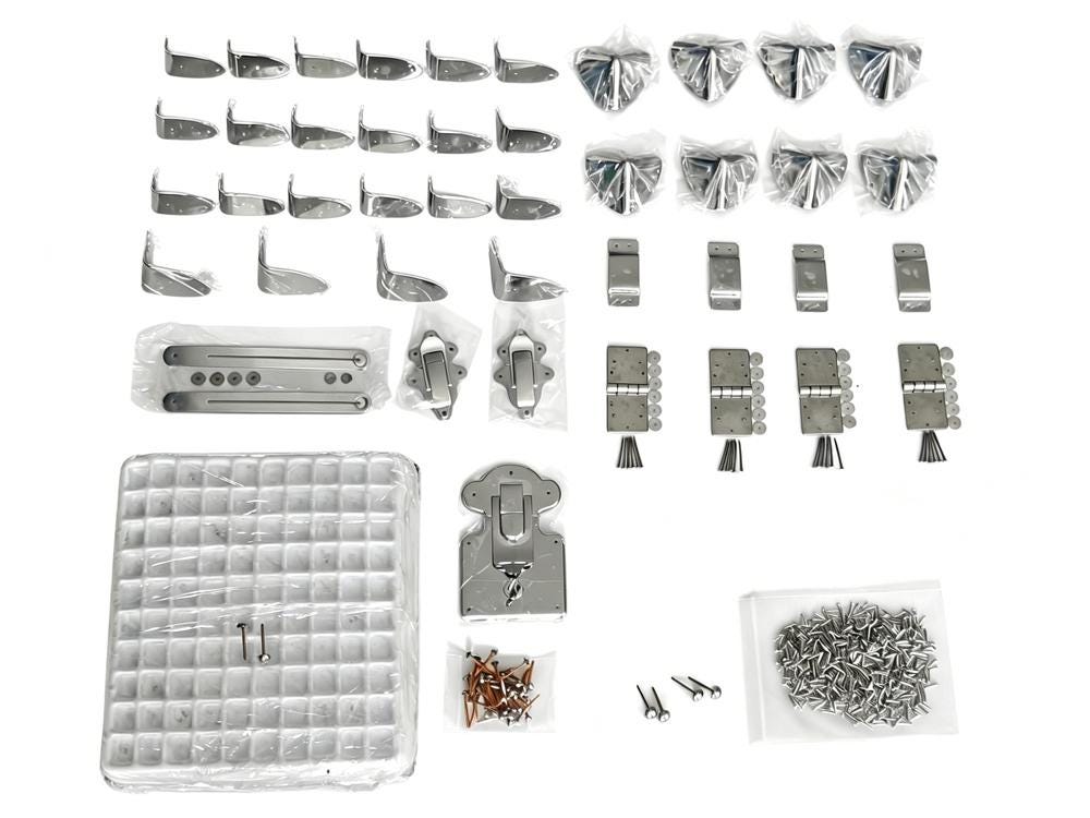 Coffee table trunk hardware kit for large chests