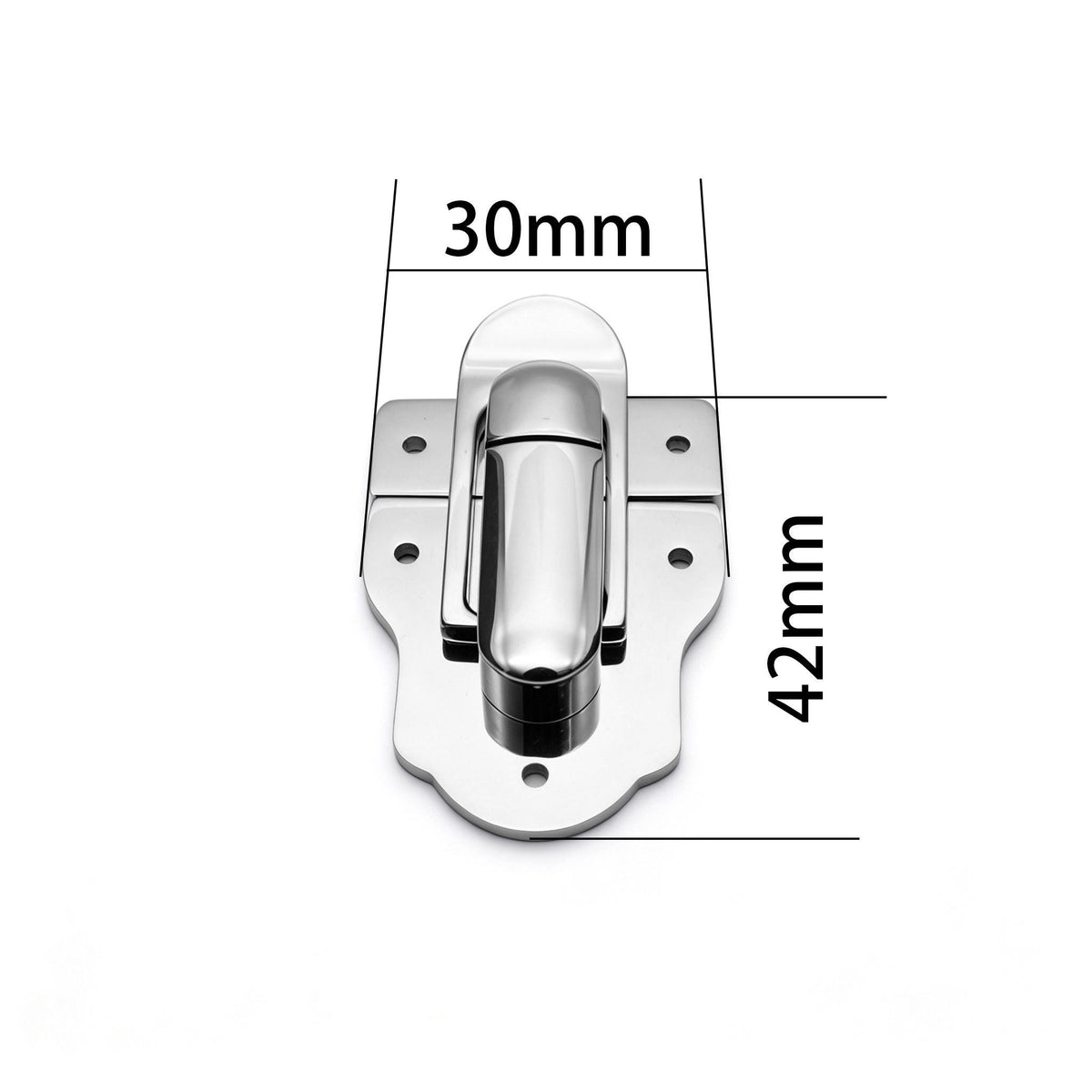 30 x 42mm square lock clasp showing latch detail