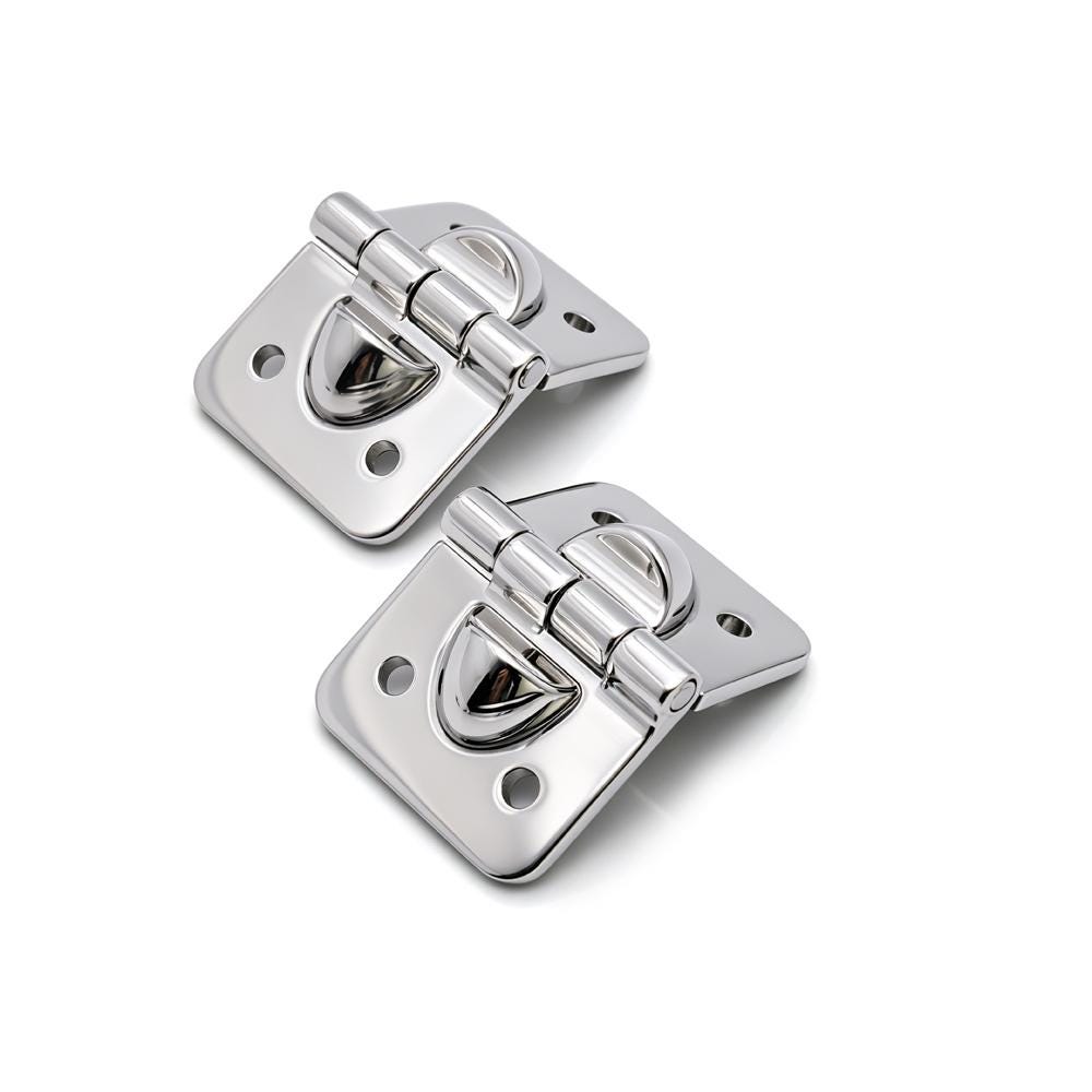 Offset lid support hinge for small wooden boxes