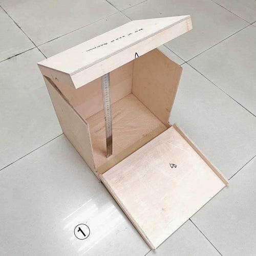 Unfinished trunk blank for DIY craft and leather covering projects