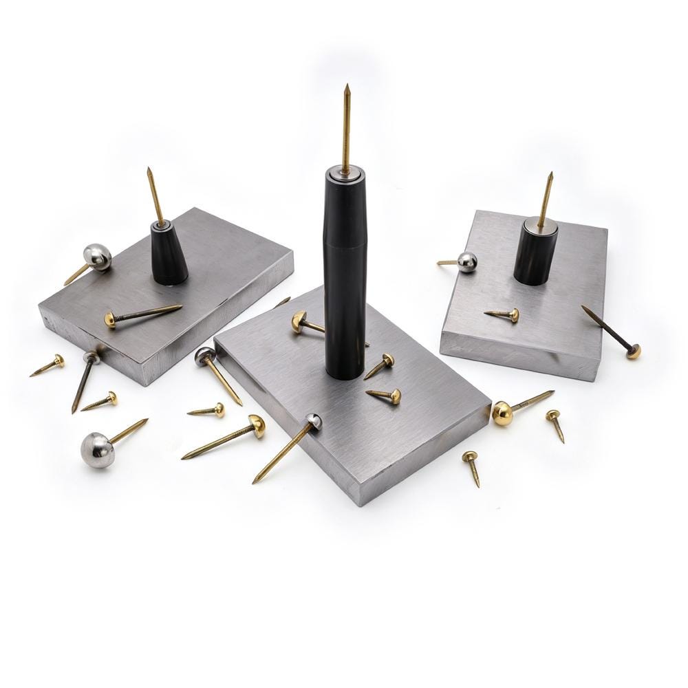 Mushroom rivet setting tools for dome rivet installation