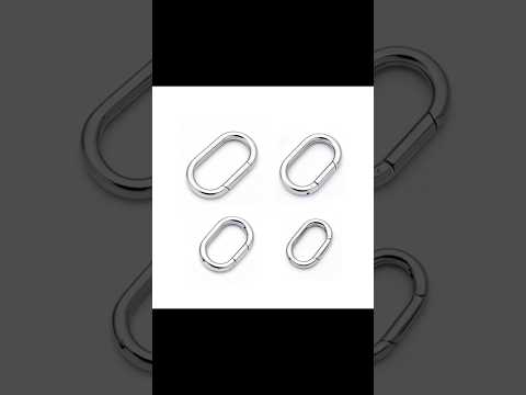 316 Stainless Steel Oval Spring Rings for Bags & Keychains, 16-33.5mm